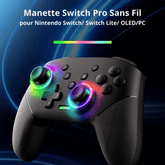Manette de Nintendo switch, PC, XBOX - Pro - LED Colorées, Turbo et Programmable - PANDAGLOBE